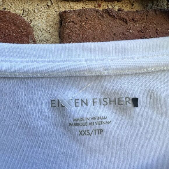 Eileen Fisher Organic Cotton Jersey Long-Sleeve Tee XXS NEW - Picture 5 of 6
